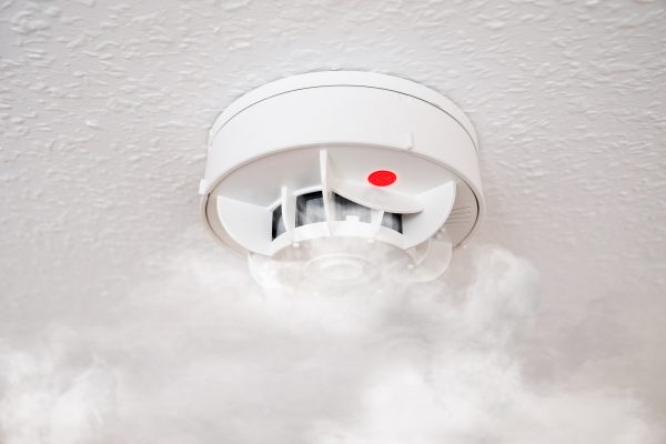 smoke detector or household fire alarm at home